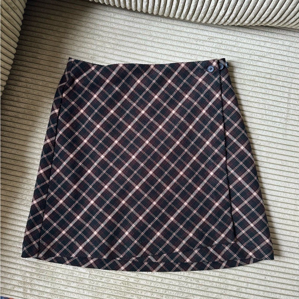John Galt Plaid Miniskirt